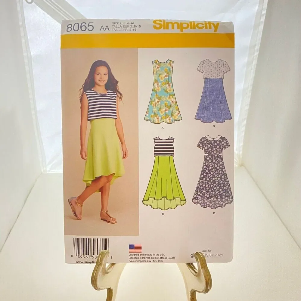 #8065 Simplicity Girls Dress Sewing Pattern